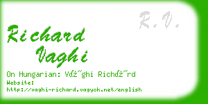 richard vaghi business card